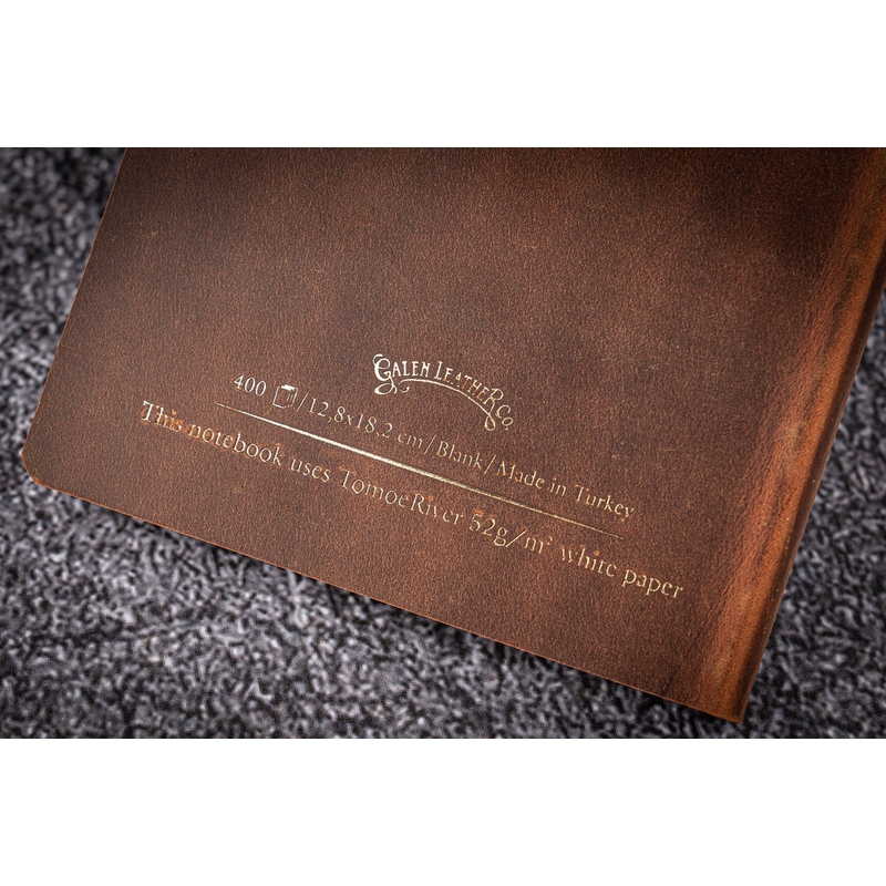 Galen Leather Galen Leather Notebook B6 Carta Tomoe River Crazy Horse Brown