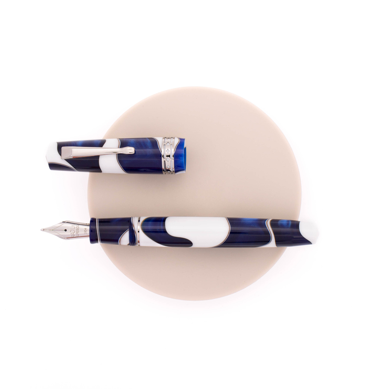 Radius Radius Settimo Fountain Pen Cielo Blu & Rhodium