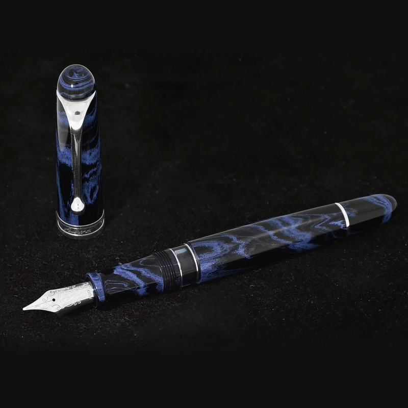 Aurora Aurora 88 Ebonite Fountain Pen Marble Blue Limited Edition