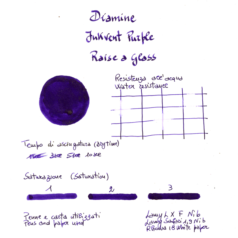 Diamine Diamine Inkvent Raise a Glass Ink Bottle 50 ml Purple Edition Chameleon & Sheen