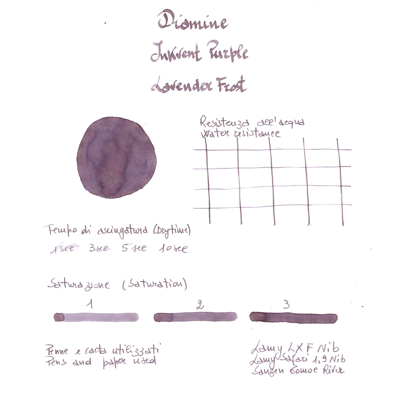 Diamine Diamine Inkvent Lavender Frost Inchiostro 50 ml Purple Edition Shimmer