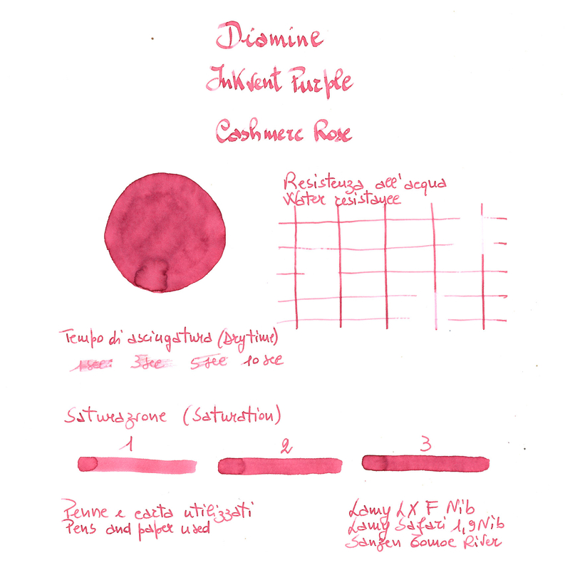 Diamine Diamine Inkvent Cashmere Rose Inchiostro 50 ml Purple Edition