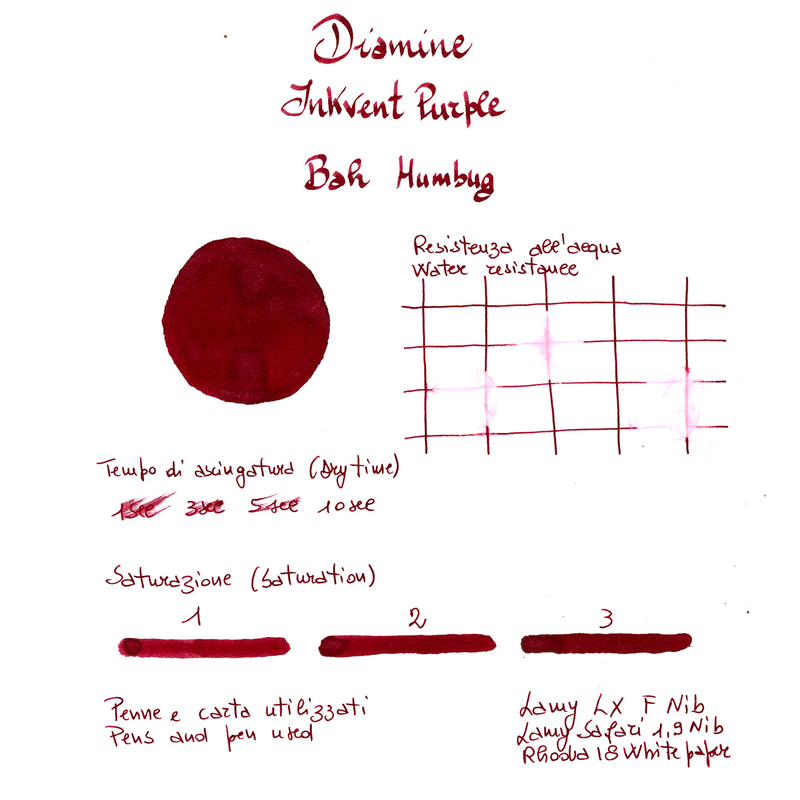 Diamine Diamine Inkvent Bah Humbug Ink Bottle 50 ml Purple Edition Chameleon