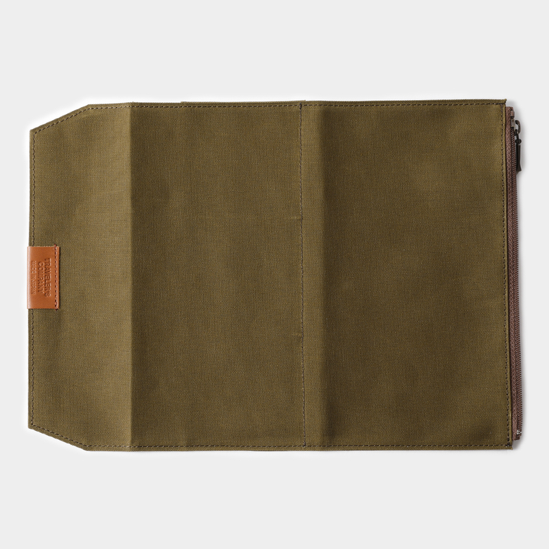 Traveler's Company Traveler's Factory Cotton Zipper Case Regular Size Olive