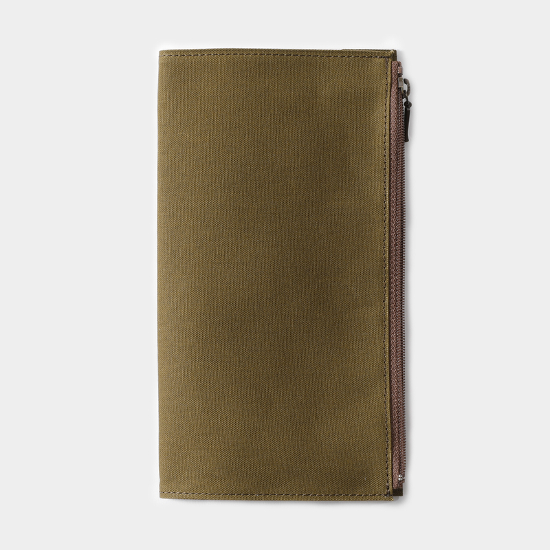 Traveler's Company Traveler's Factory Cotton Zipper Case Regular Size Olive