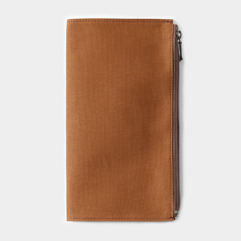 Traveler's Company Traveler's Factory Cotton Zipper Case Regular Size Brown