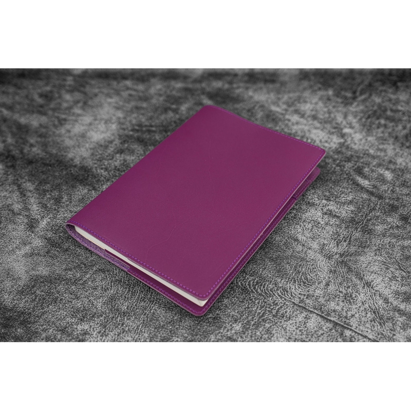 Galen Leather Galen Leather Slim Notebook Cover A5 Purple