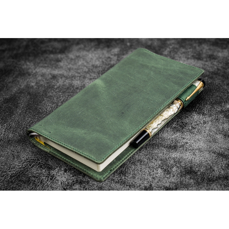 Galen Leather Galen Leather Cover Slim Hobonichi Weeks Crazy Horse Forest Green