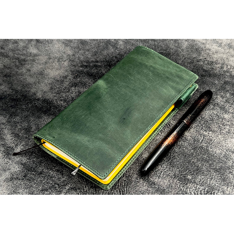 Galen Leather Galen Leather Cover Slim Hobonichi Weeks Crazy Horse Forest Green