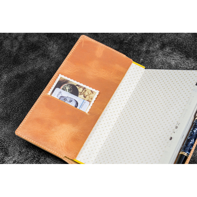 Galen Leather Galen Leather Cover Slim Hobonichi Weeks Crazy Horse Honey Ochre