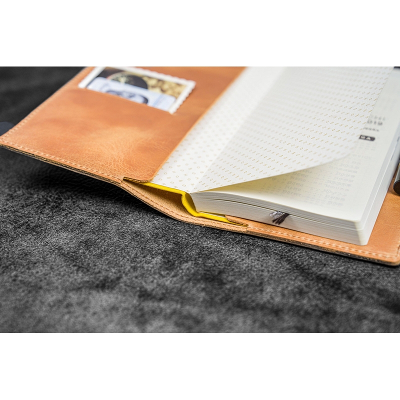 Galen Leather Galen Leather Cover Slim Hobonichi Weeks Crazy Horse Honey Ochre