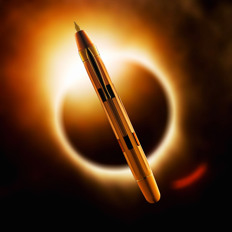 Nahvalur Nahvalur Eclipse Fountain Pen Pure Gold