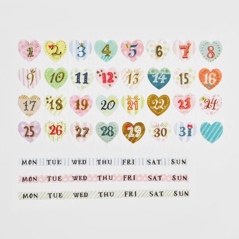 Bande Bande Washi Tape Date & Day Sweet Days