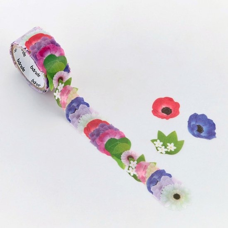 Bande Bande Washi Tape Bouquet di Anemoni Viola