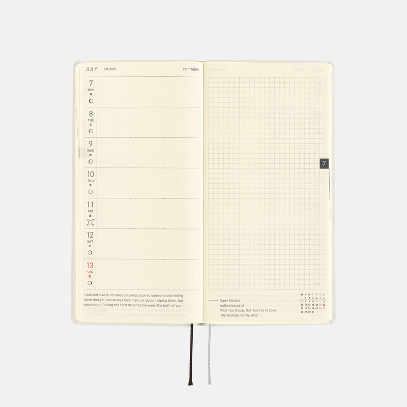 Hobonichi Hobonichi Techo Weeks 2025 MOTHER: Smiles & Tears Spring