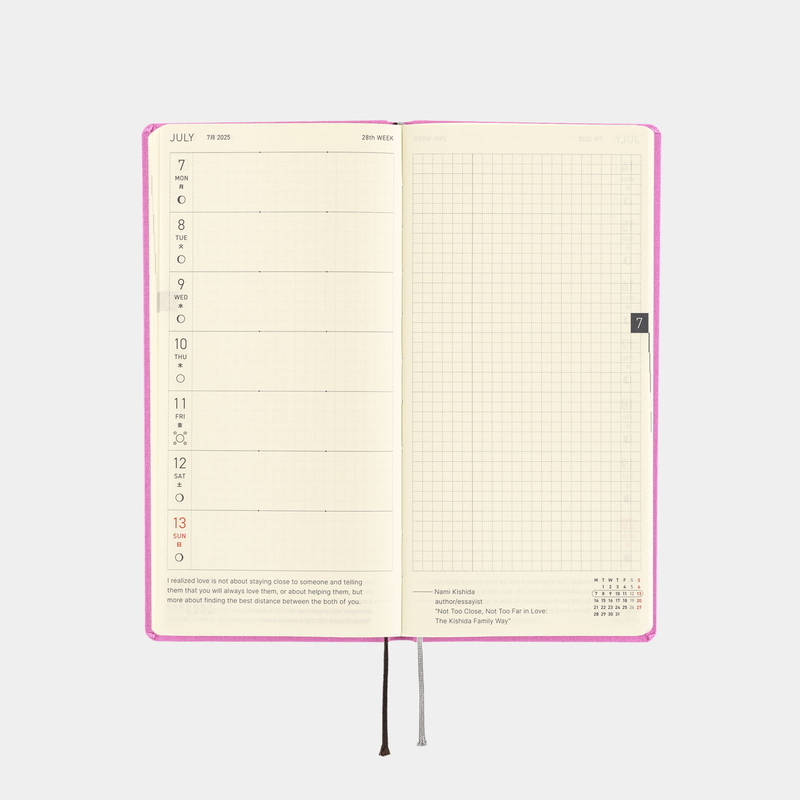 Hobonichi Hobonichi Techo Weeks 2025 Colors: Sweet Purple