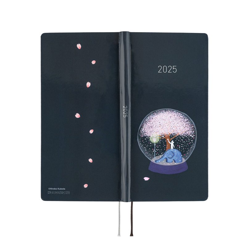 Hobonichi Hobonichi Techo Weeks 2025 Hiroko Kubota: Night Cherry Blossom Snow Globe