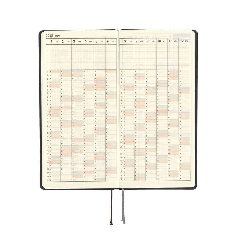 Hobonichi Hobonichi Techo Weeks 2025 Paper Series: Black Gingham