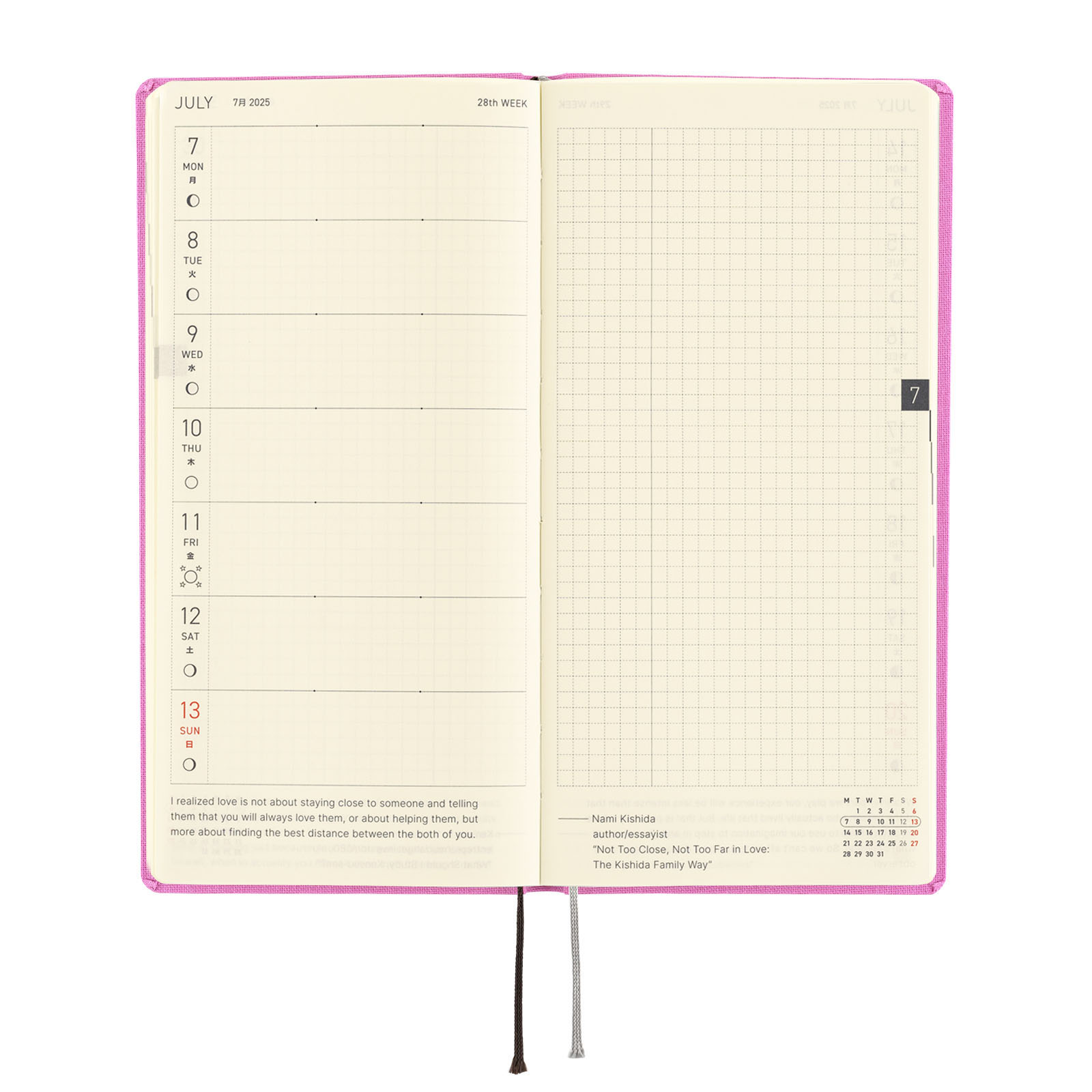 Hobonichi Techo Weeks 2025 Mega Colors Sweet Purple