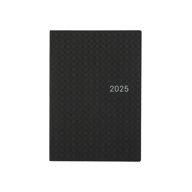 Hobonichi Hobonichi Hon A6 Paper Series: Black Gingham Agenda 2025 Giornaliera