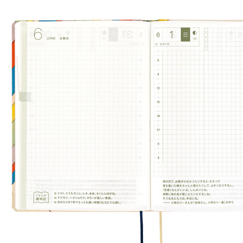 Hobonichi Hobonichi Hon A6 2025 Unsodo: Bijutsukai (Rainbow)