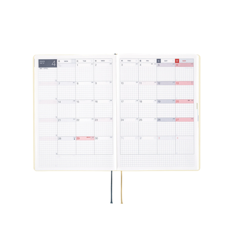 Hobonichi Hobonichi Hon A5 2025 Slash (Ivory)