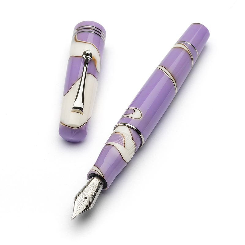 Leonardo Officina Italiana Leonardo Momento Zero Fountain Pen Nuvola Lilac & Rhodium