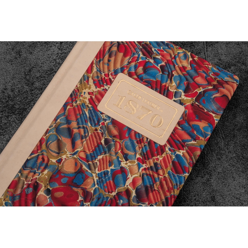 Galen Leather Galen Leather 1870 Marbled Notebook A5 Molten Lava