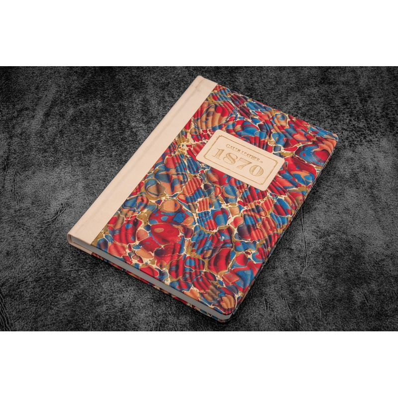 Galen Leather Galen Leather 1870 Marbled Notebook A5 Molten Lava