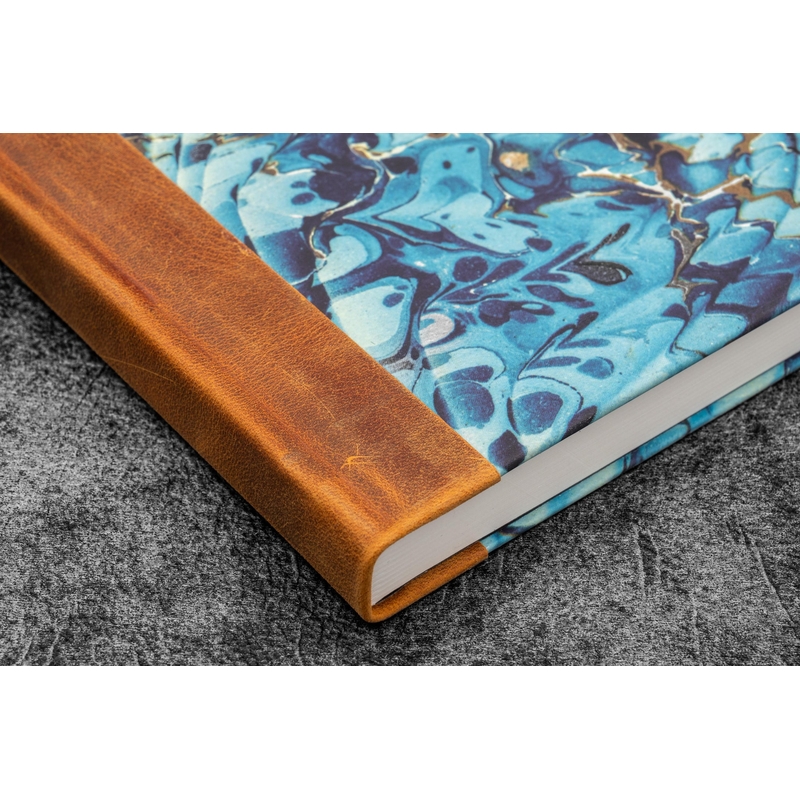 Galen Leather Galen Leather 1870 Marbled Notebook A5 Ocean Waves