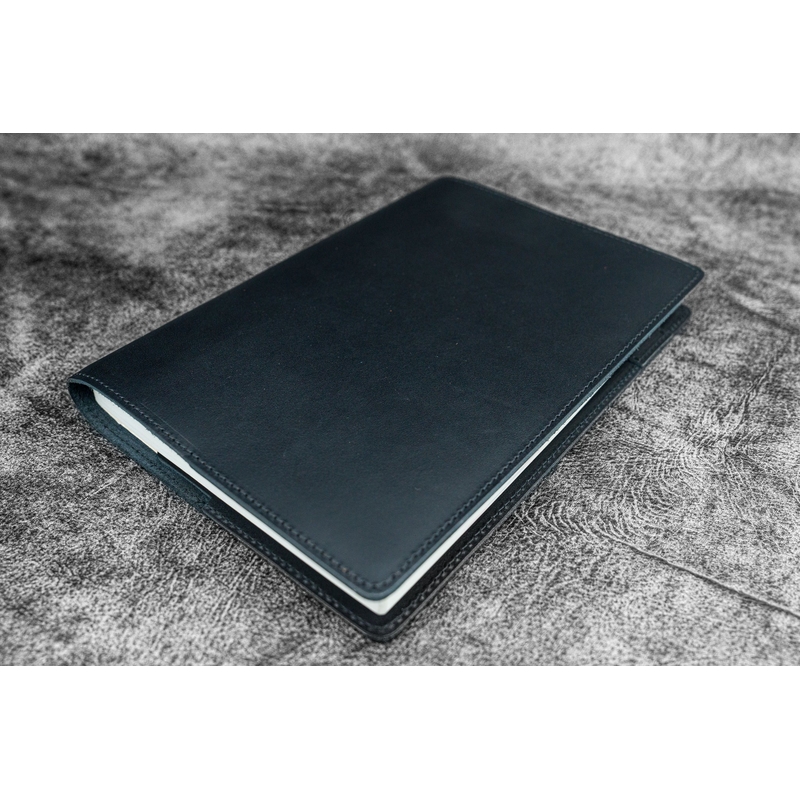 Galen Leather Galen Leather Slim Notebook Cover A5 Black