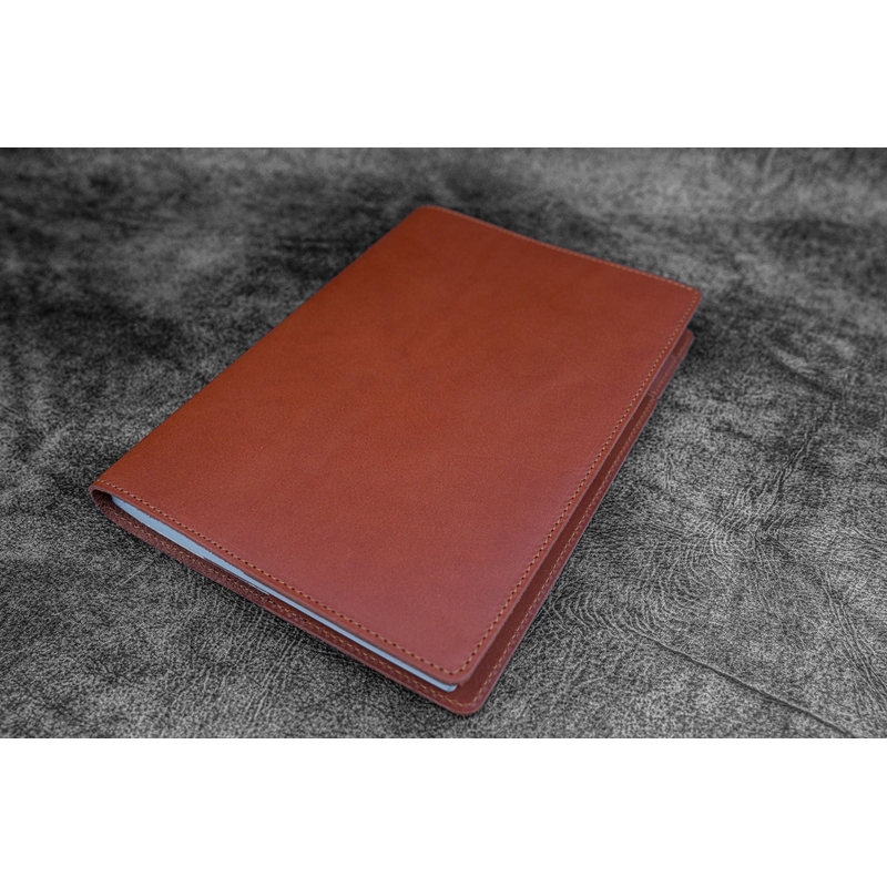 Galen Leather Galen Leather Slim Notebook Cover A5 Brown