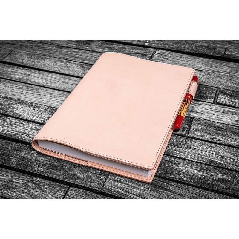 Galen Leather Galen Leather Slim Notebook Cover A5 Undyed