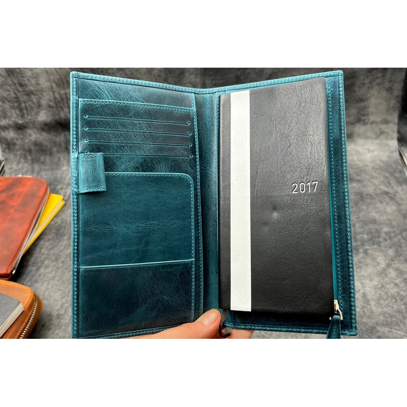 Galen Leather Galen Leather Cover Hobonichi Weeks Crazy Horse Ocean Blue