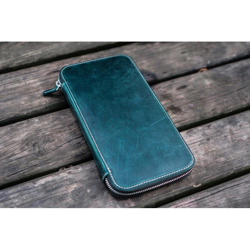 Galen Leather Galen Leather Cover Hobonichi Weeks Mega con Zip Crazy Horse Forest Green