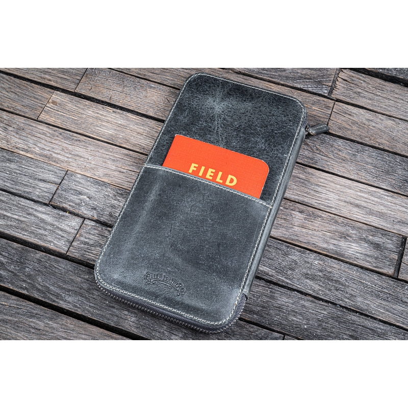 Galen Leather Galen Leather Cover Hobonichi Weeks con Zip Crazy Horse Smoky Grey