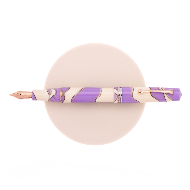 Leonardo Officina Italiana Leonardo Momento Zero Fountain Pen Nuvola Lilac & Rose Gold 14k