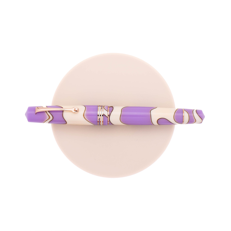 Leonardo Officina Italiana Leonardo Momento Zero Fountain Pen Nuvola Lilac & Rose Gold 14k