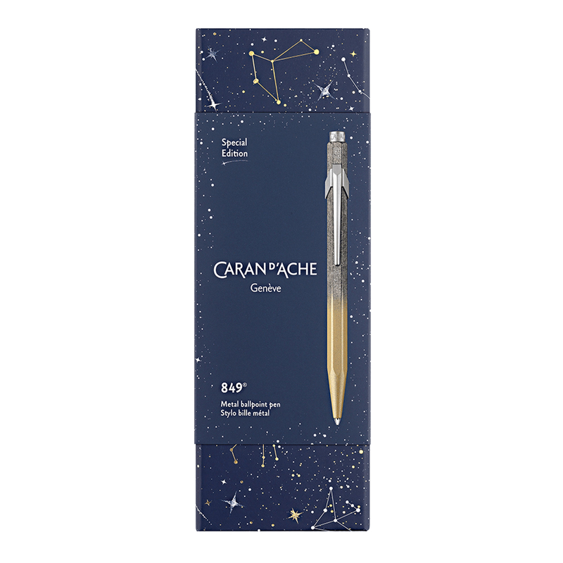 Caran d'Ache Caran d'Ache 849 Cosmic Blue Ballpoint Pen Gilded Special Edition