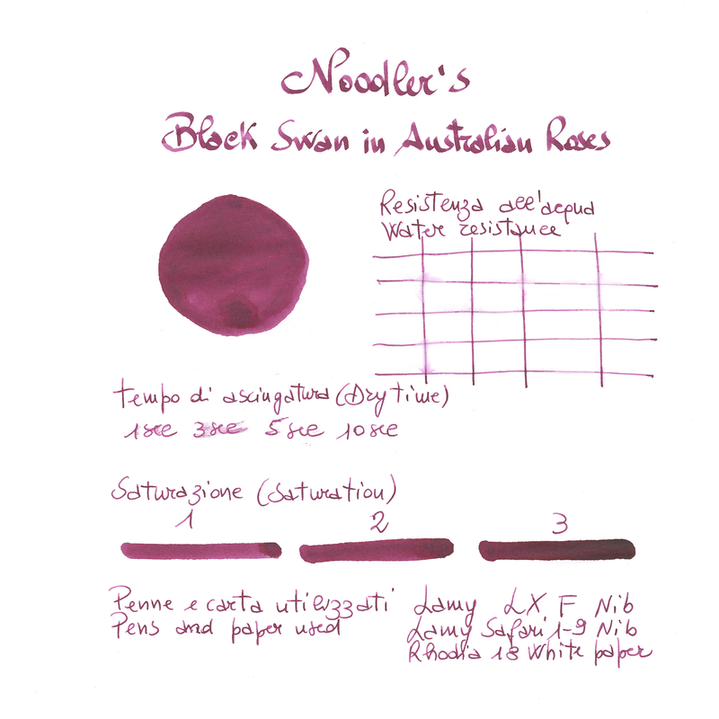 Noodler's Black Swan In Australian Rose Ink Bottle 3 oz