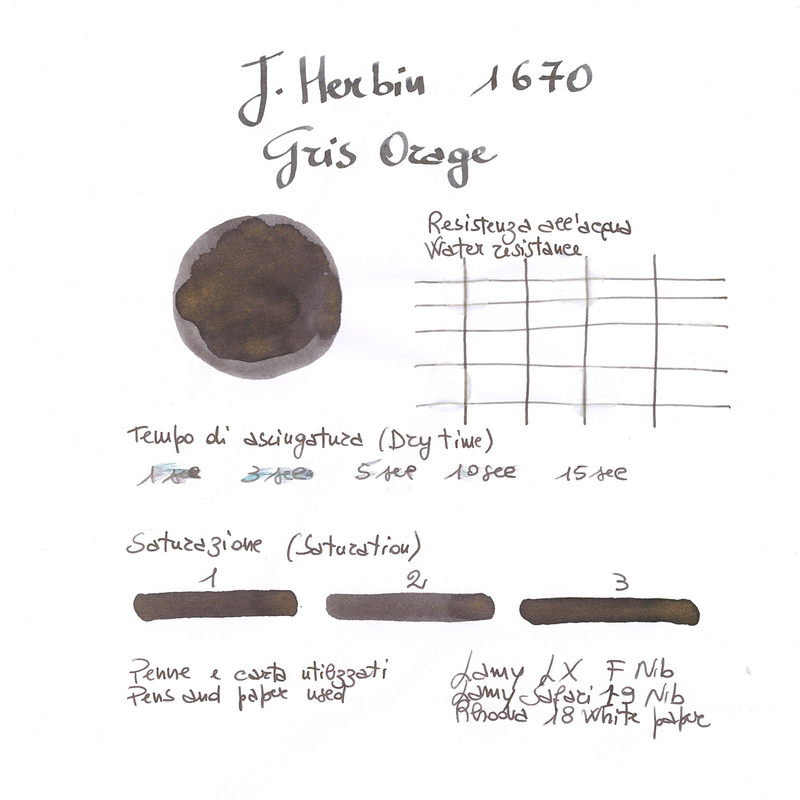 J. Herbin Herbin 1670 Stormy Grey Ink Bottle 15 ml