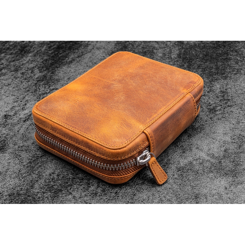 Galen Leather Galen Leather Expansi-Pouch 10 Slots Pen Case Crazy Horse Brown