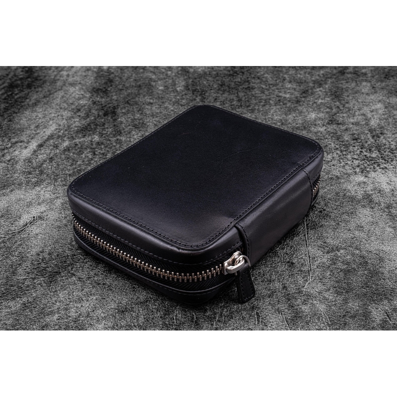 Galen Leather Galen Leather Expansi-Pouch Portapenne in Pelle 10 Posti Nero