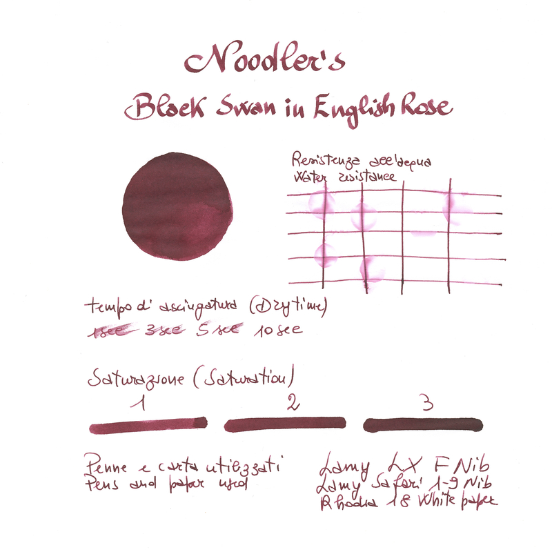 Noodler's Black Swan In English Rose Inchiostro 3 oz