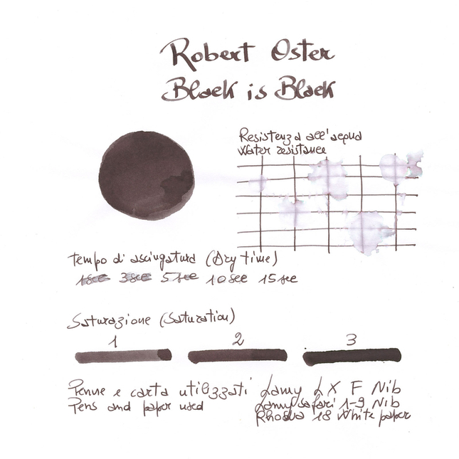 Robert Oster Black is Black Ink Bottle 50 ml