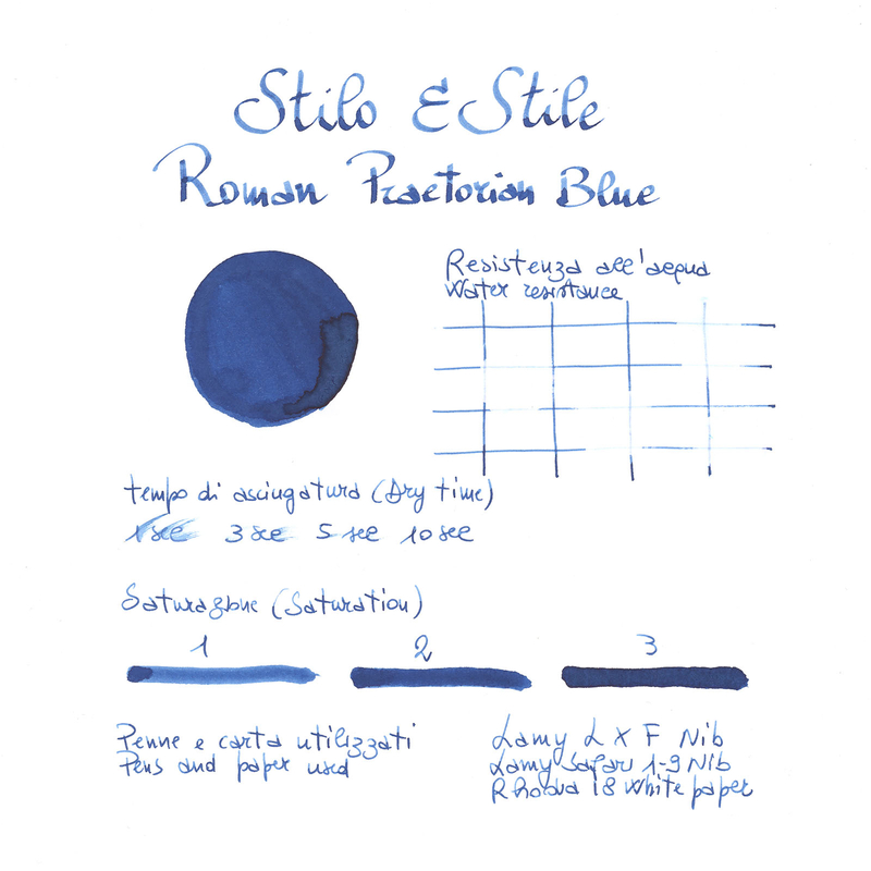 Stilo&Stile Roman Praetorian Blue Ink Bottle 30 ml