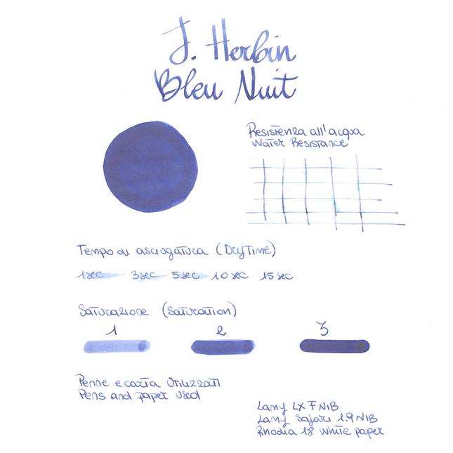 Herbin Bleu Nuit Inchiostro 30 ml