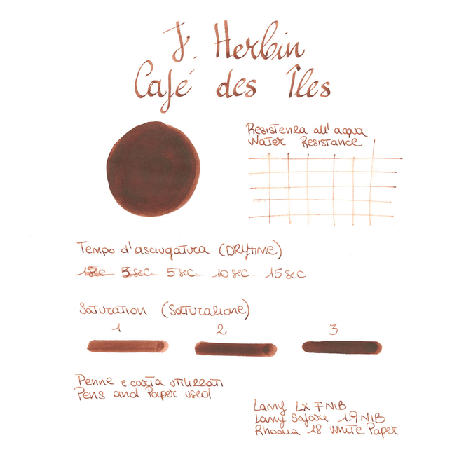 Herbin Cafe des Iles Ink Bottle 10 ml