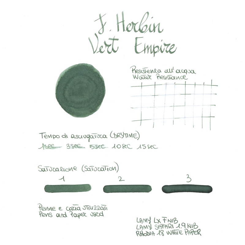 Herbin Vert Empire Ink Bottle 10 ml