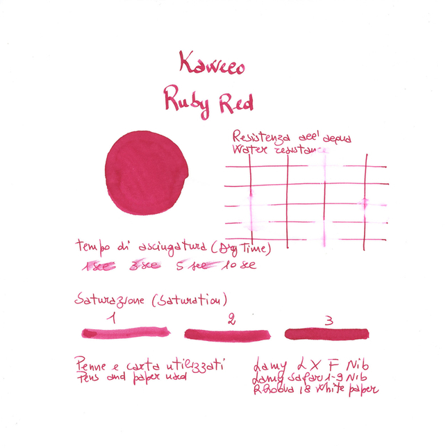 Kaweco Ruby Red Ink Bottle 30 ml